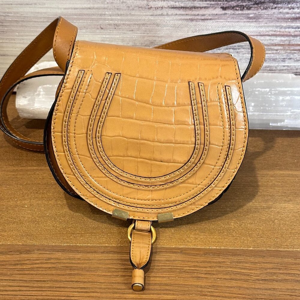 Chloe Marcie Mini Crocodile-Embossed